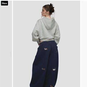 Aelfric Eden Navy Hoodie with Colorful Embroidered Motif